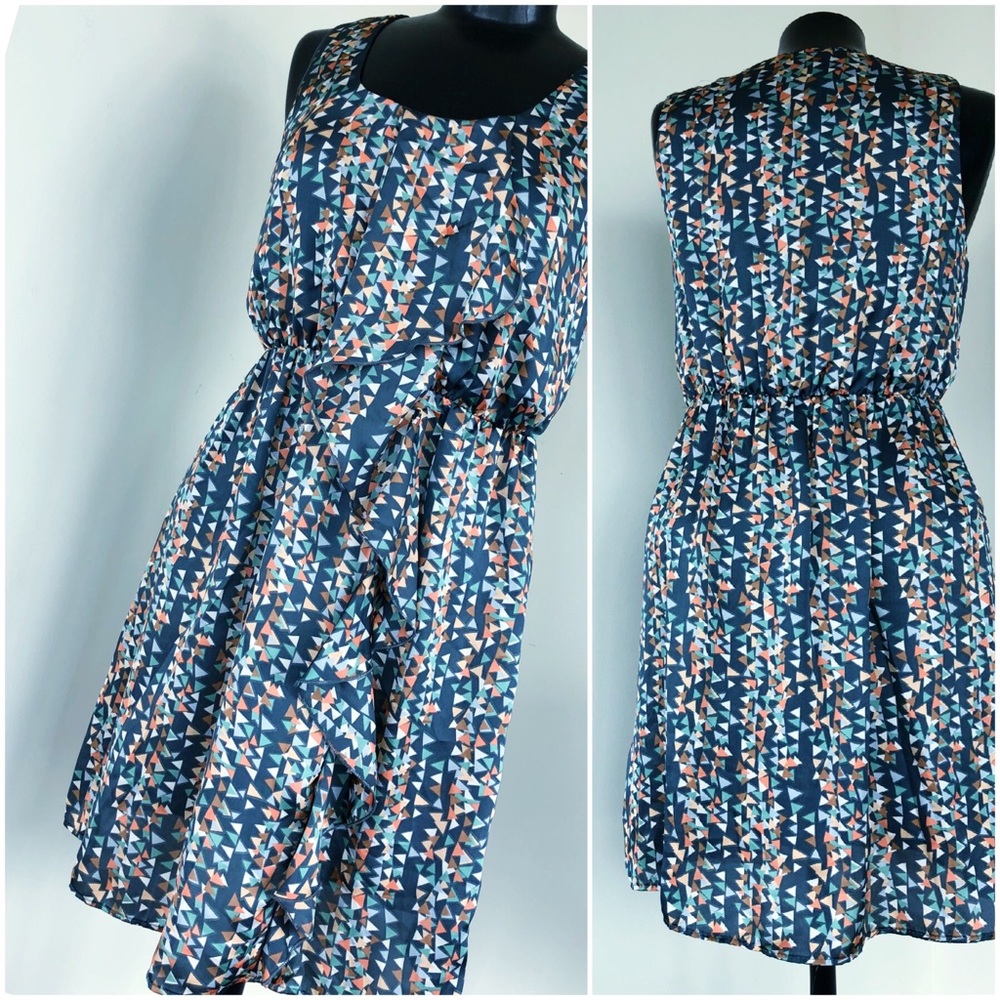 Multicolored Triangle Print Dress